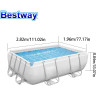 Каркасный бассейн BESTWAY POWER STEEL 282х196х84см, 3662л, фильтр-насос 1249л/ч 56629 BW