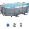 Каркасный бассейн BESTWAY POWER STEEL 305х200х84см, 3668л + фильтр-насос 1249л/ч, поплавок-дозатор 5614A BW