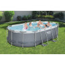 Каркасный бассейн BESTWAY POWER STEEL 427х250х100см, 7250л + фильтр-насос 2006 л/ч, лестница 56620 BW