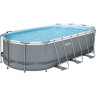 Каркасный бассейн BESTWAY POWER STEEL 549х274х122см, 13430л + фильтр-насос 5678 л/ч, лестница, тент 56710 BW