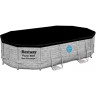 Каркасный бассейн BESTWAY POWER STEEL OVAL 488х305х107см, 7250л ротанг 56946 BW