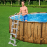 Каркасный бассейн BESTWAY POWER STEEL РОТАНГ 488х122 см, 19480 л + фильтр-насос BESTWAY 5678 л/ч, тент, лестница 56725 BW