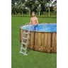 Каркасный бассейн BESTWAY POWER STEEL Ротанг 549x122см + фильтр-насос 5678 л/ч, тент, лестница 56977 BW