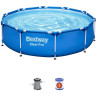 Каркасный бассейн BESTWAY STEEL PRO 305х76см, 4678л + фильтр-насос 1249 л/ч 56679 BW