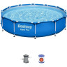 Каркасный бассейн BESTWAY STEEL PRO 366х76см, 6473л + фильтр-насос 1249 л/ч 56681 BW