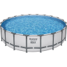 Каркасный бассейн BESTWAY STEEL PRO MAX 561FM 610x132см, 33240 л, фильтр-насос 9463 л\ч, лестница, тент 561FM BW