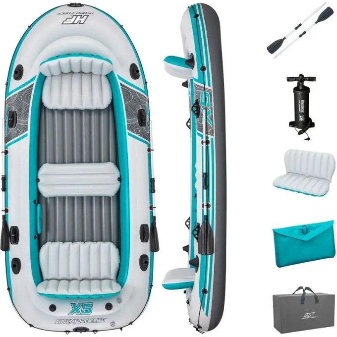 Надувная лодка BESTWAY ADVENTURE ELITE X5 RAFT SET 65159 364х166см, до 600кг 65159 BW