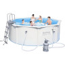 Стальной бассейн BESTWAY HYDRIUM 300х120см, 7630л + песочный ф/насос 3028 л/ч, лестница, тент, подстилка 56566 BW